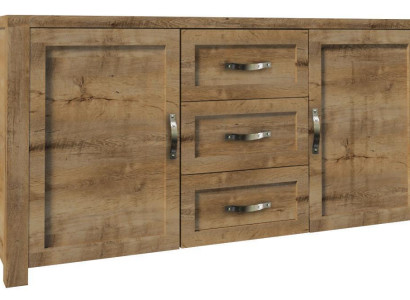 Buffet Sideboard Chest of drawers Wood Handcraft Wood Country House Sideboard Chests of drawers 2 pcs.